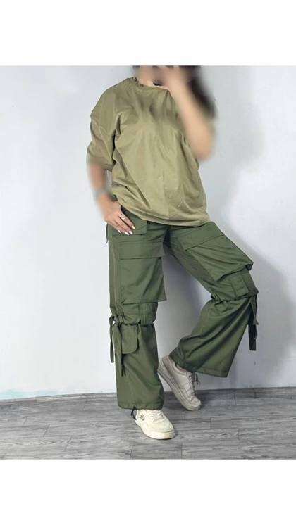 شلوار کارگو زنانه 4350
