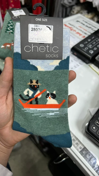 جوراب چتیک ساق‌دار زنانه طرح دار chetic