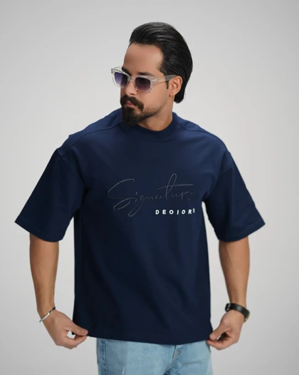 تیشرت مردانه طرح Signature Deoiro