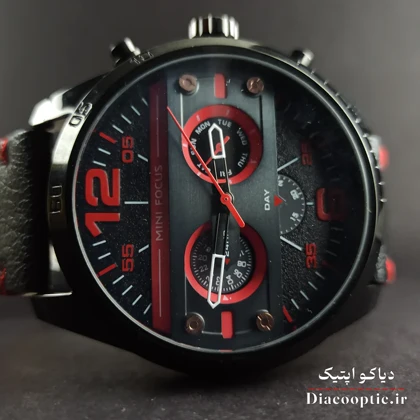 ساعت مچی مردانه اورجینال موتور ژاپنی برند مینی فوکوس سه موتور مدل Mf0068G.05 بند چرم