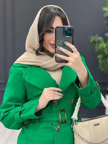 بارانی چهاردکمه آستین سگک