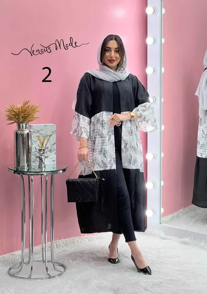 مانتو عبایی پفکی طرحدار