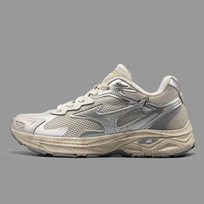 میزانو ریسر اس کرم نقره ای Mizuno Racer S Cream Silver