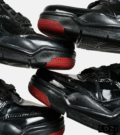 کتانی ساق‌دار زنانه و مردانه مشکی Nike air jordan 4 مدل 6818