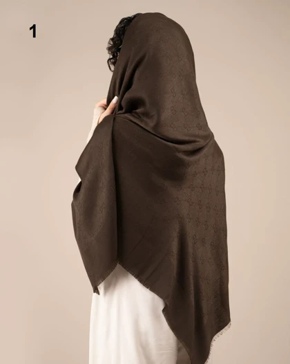 روسری قهوه ای میکس کد 31372