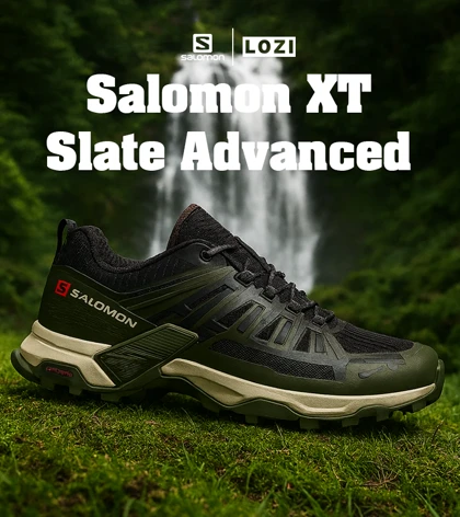 کفش کتانی مشکی سبز مردانه و زنانه Salomon XT-Slate Advanced مدل 7347