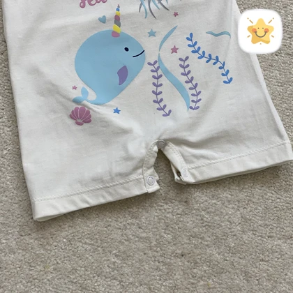 سرهمی نوزادی پنبه برند BABY LIFE هشت پا و نهنگ