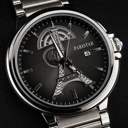 ساعت مچی مردانه طرح ایفل برند Paristar مدل Do1309 استیل