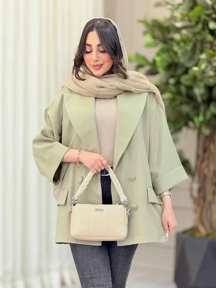 مانتو چهار دکمه آستین پاکتی