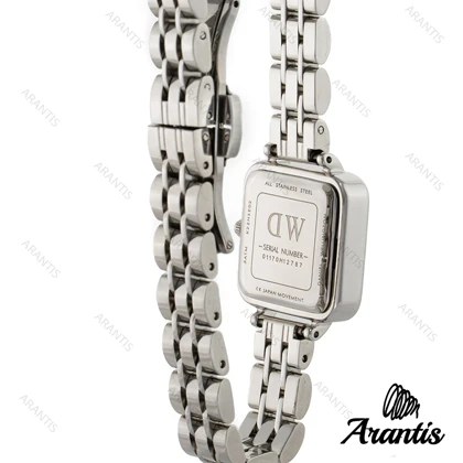 ساعت DW زنانه مربعی استیل صفحه آبی w-3217