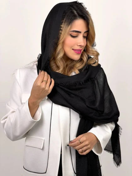 کت سفید ژاکارد زنانه کد ANA