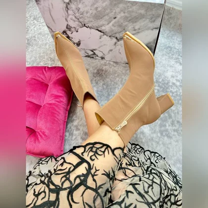 نیم‌بوت 6 سانت پاشنه جلوخوکی آهنی _ 1295