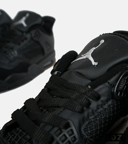 کتانی ساق‌دار زنانه و مردانه مشکی کرم Nike air jordan 4 مدل 6468