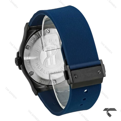 ساعت هابلوت مردانه مشکی سرمه ای صفحه مهندسی Hublot-10443-G