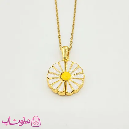 گردنبند دخترانه بازشو طرح گل طلایی
