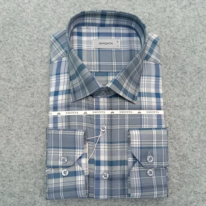 پیراهن طرحدار مردانه قواره ازاد ( قواره کلاسیک ) _ استین بلند