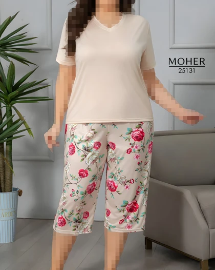 ست راحتی زنانه سایز بزرگ طرح گل‌دار