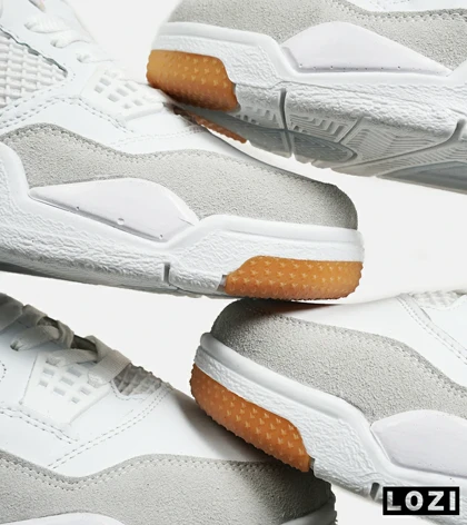 کتانی ساق‌دار زنانه و مردانه سفید Nike air jordan 4 مدل 6597