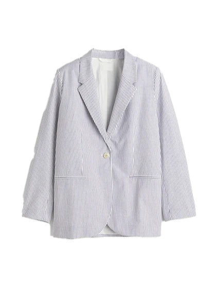 کت لینن آستردار کلاسیک H&M344