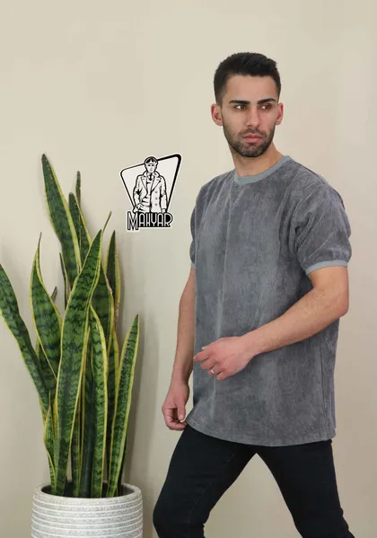تیشرت مخمل کبریتی ZARA