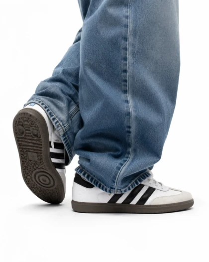 کفش کتانی مردانه مدل ونس سامبا سفید مشکی Adidas Samba