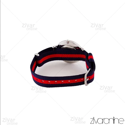 ساعت دنیل ولینگتون زنانه قاب سیلور صفحه سفید بند قرمز سرمه ای 104982