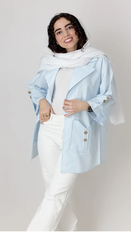 مانتو دو جیب قد 80