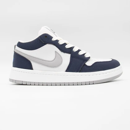 کتانی جردن 1 سرمه ای سفید کد 6078