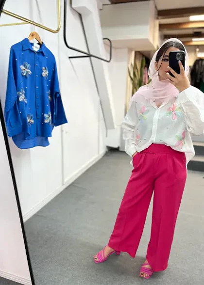 شومیز گل برجسته کد 4037