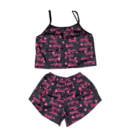 ست تاپ و شلوارک طرح باربی 193