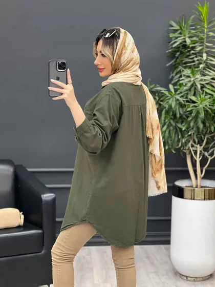 مانتو پشت پیله دو جیب
