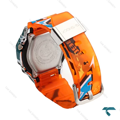 ساعت کاسیو جیشاک GM-S2100 زنانه نارنجی طرح دار G-shock-6381-L