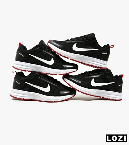 کفش کتانی مردانه مشکی سفید قرمز 24 NIKE zoom structure