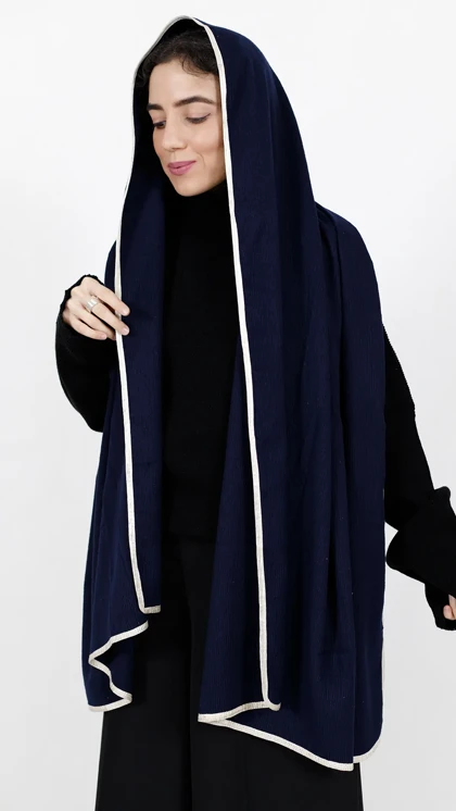 شال موهر نوار دار