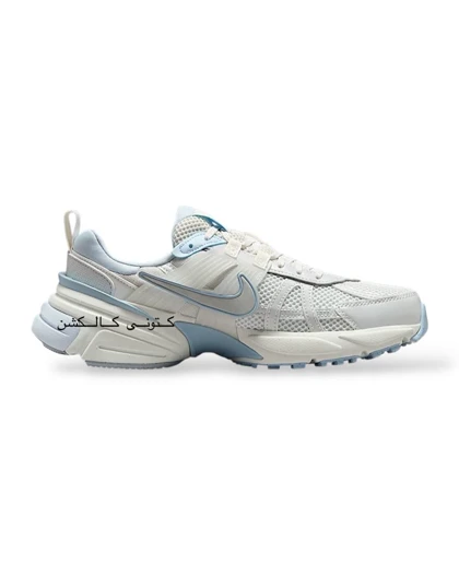 کتانی نایک وی تو کی ران سفید آبی Nike V2K Run platinum Tint/Summit white