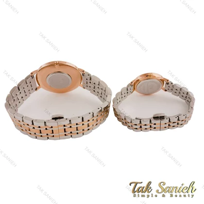 ست ساعت دنیل ولینگتون دورنگ رزگلد صفحه سرمه ای DW-4718-S