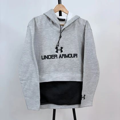 هودی طوسی مشکی زنانه مدل باکس جیب