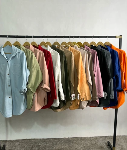 مانتو شومیزی کتان قد 75