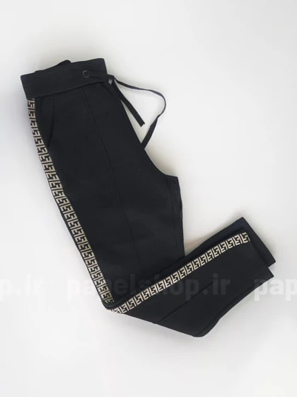 شلوار فوتر با نواردوزی
