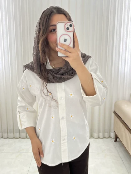 مانتو زنانه طرح بابونه کد 632