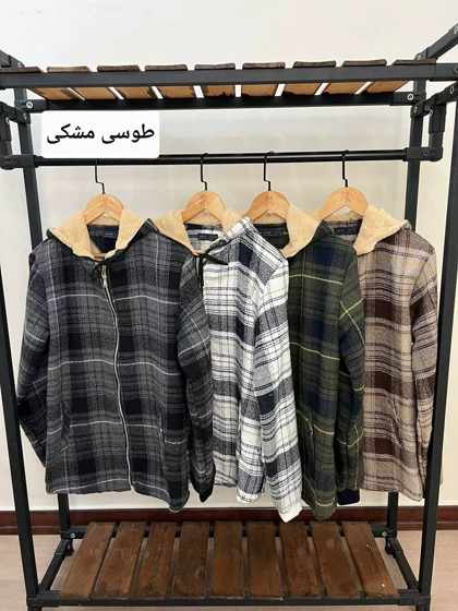 سویشرت چهارخانه کلاهدار 6104