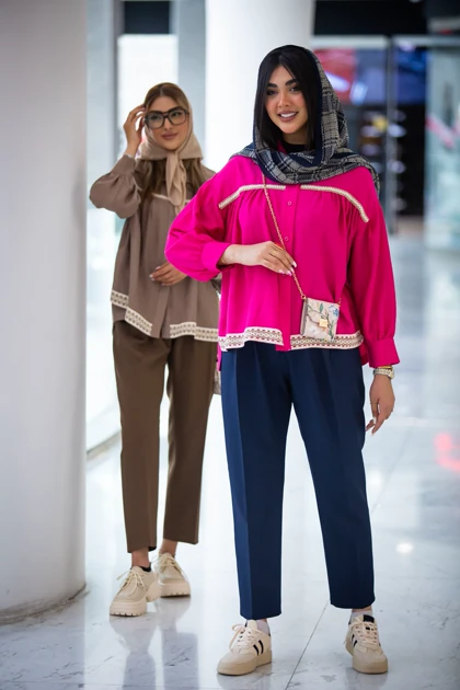 مانتو کرسپو سینه چین خرجکار کنفی