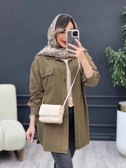 مانتو برش‌دار دو جیب سلما