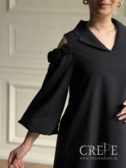 پیراهن کوتاه سرشانه گل‌دار