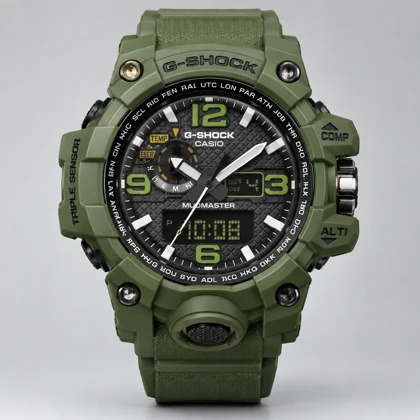 ساعت مچی GA-B001 سبز لجنی دو موتوره شیشه ای Casio-5962-G