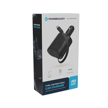 شارژر فندکی 65W پاورولوژی مدل POWEROLOGY PCCSR019