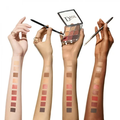 پالت سایه چشم پودری 9 رنگ دیور مدل Backstage شماره 003 (Amber Neutrals)