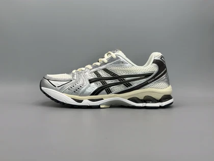 کتانی اسیکس کایانو 14 کرم نقره ای قهوه ای/Asics Kayano 14