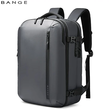 کوله پشتی لپ تاپ 15.6 اینچ مسافرتی ضد آب بنج BANGE BG-7876-1 طرح چمدان با دریچه وکیوم