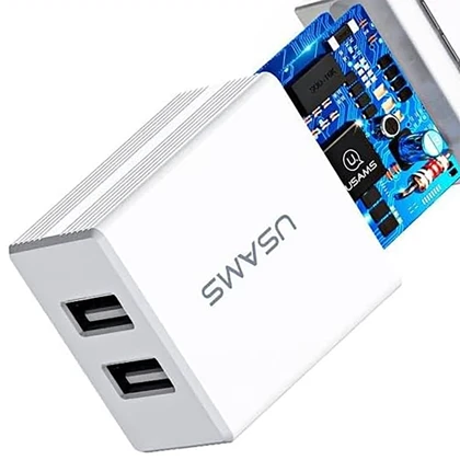 شارژر دیواری 2.1 آمپر یوسامز USAMS مدل cc090+sj099 با کابل تایپ سی